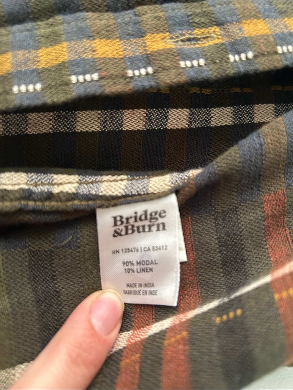 Bridge & Burn sustainable series L button down linen shirt - Picture 4 of 7
